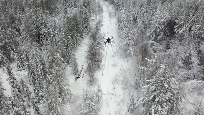 Figure 3 – Aerial image of Magnetic Drone Survey from the Case Lake Project, Ontario, Canada (CNW Group/Power Metals Corp.)