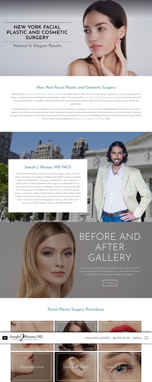 NYC Cosmetic and Facial Plastic Surgeon / Otolaryngologist, Dr. Joseph J. Rousso, Named a Castle Connolly Top Doctor for 2025