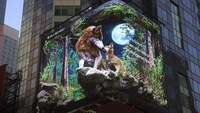 LG spotlights the red wolf in a new 3D anamorphic display on its iconic Times Square billboard, raising awareness for endangered species and the urgent need for biodiversity and combatting global warming.