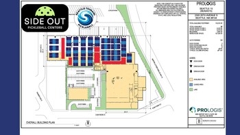 Initial plans for Side Out Tsunami Center in South Seattle call for 26 pickleball courts - the most of any facility in Washington state