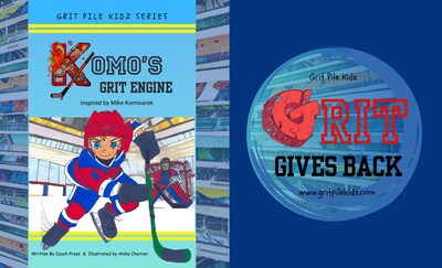 GRIT PILE KIDZ LAUNCHES SECOND CHILDREN'S BOOK, KOMO'S GRIT ENGINE, INSPIRED BY FORMER PRO HOCKEY STAR, MIKE KOMISAREK