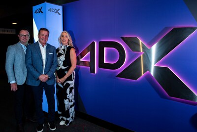 From left to right: Daniel McCabe, General Manager Cinema Operations Australia; Don Savant, CEO of CJ 4DPLEX America; Jane Hastings CEO, Managing Director& Executive Director, EVT Ltd.