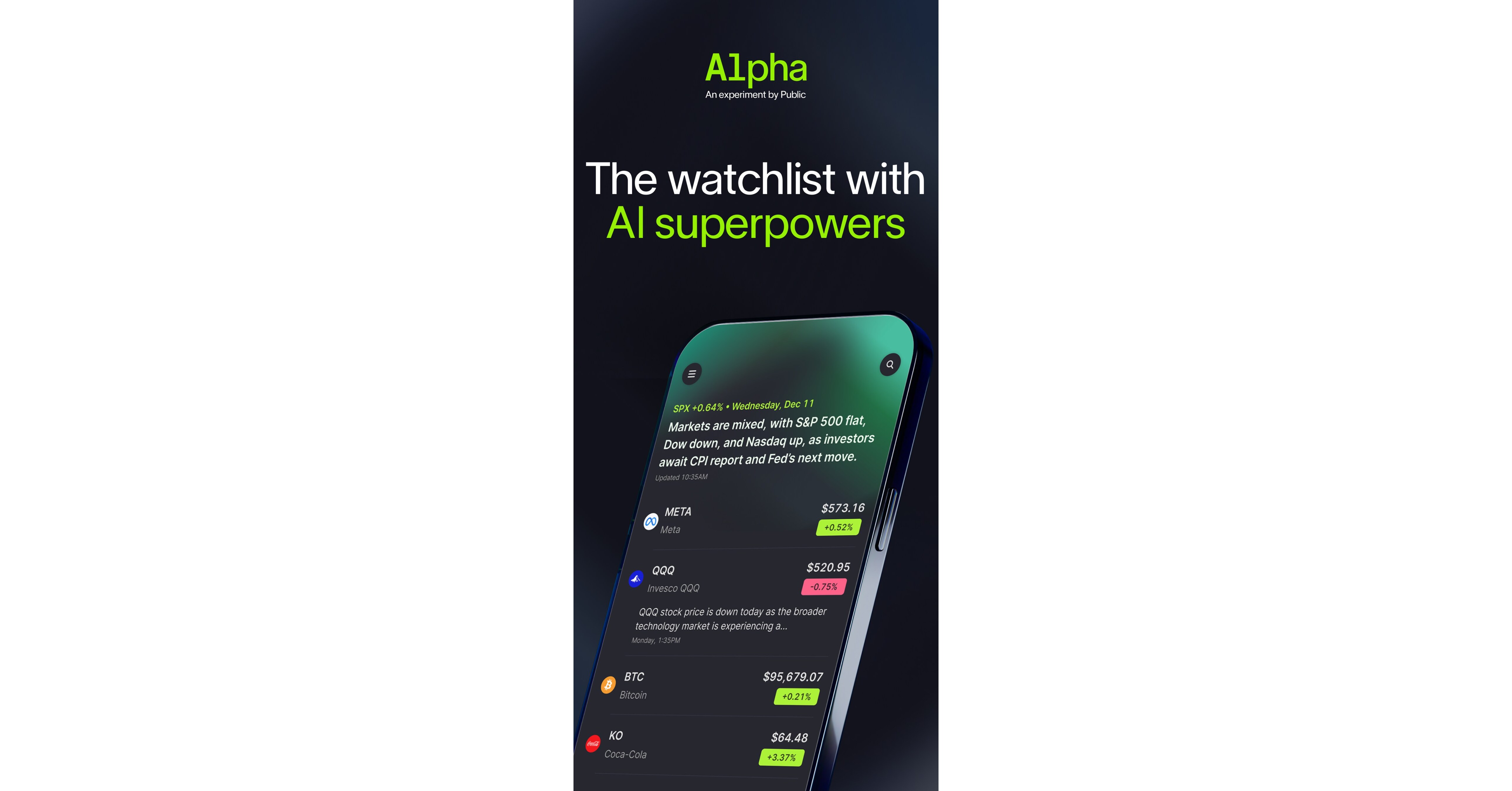 Alpha, a New AI Watchlist App, Launches to Give Individual Investors  Real-Time Insights On The Markets