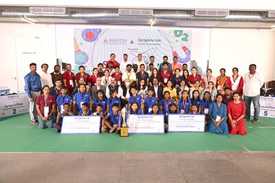 Syngene Synquizitive - Bangalore leg- Present at the event was Dr. Taslimarif Saiyed, Director & CEO, Centre for Cellular and Molecular Platforms; Prof. G. K. Ananthasuresh, Dean - Mechanical Sciences Division, Indian Institute of Science; Mr. Sadashiva Prabhu B, IAS, Director – Department of Science and Technology, Govt. of Karnataka; Ms. Vaishali Sinha, Associate Vice President - Biopharmaceutical Development, Syngene International; Mr. Mohan Pandey, Head of Global Programme Office, Syngene International; and Mr. Ramji Raghavan, Founder, Agastya International Foundation.