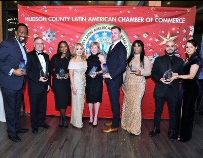 Left to right: Terrence Clark, Christian Rodriguez, Rusel Ventura, Heidi Castrillon, Maira Fernandez, Benjamin Feldman representing Kevin J. O’Toole; Yanet Garcia, and representatives of Rumba Cubana.