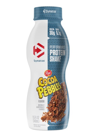 New Dymatize Performance Protein Shakes in Cocoa PEBBLES™ Flavor.