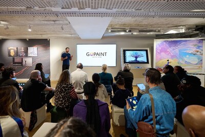 GoPaint Worldwide Creating Activity Lands at the HUAWEI Flagship Store Opéra in Paris (PRNewsfoto/HUAWEI)