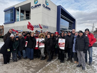 Clear Medical Imaging walks away from bargaining. Unifor Local 2458 members have been on strike since October 25, 2024. (CNW Group/Unifor)