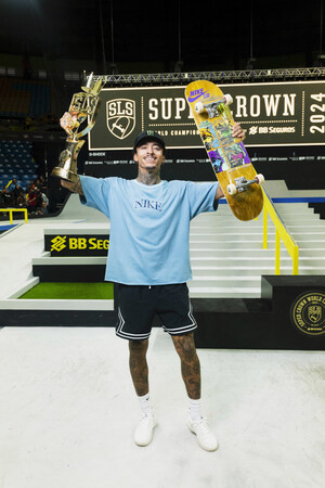 Monster Energy's Nyjah Huston and Rayssa Leal Claim World Championship Titles in Street Skateboarding at the SLS Super Crown Competition in Brazil