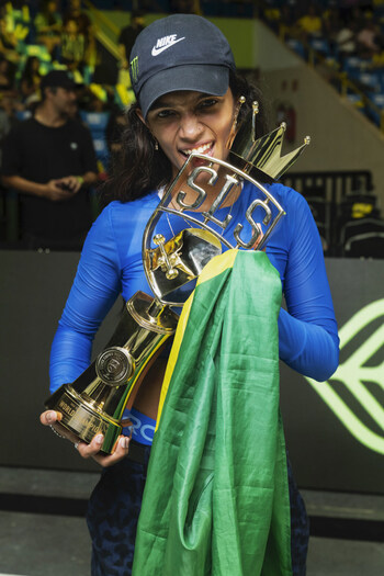 Monster Energy’s Rayssa Leal Claims Third Consecutive World Championship Title in Street Skateboarding at the SLS Super Crown Competition in Brazil