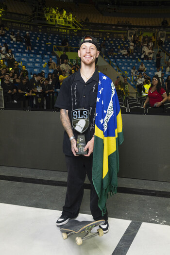 Monster Energy's Giovanni Vianna Takes Second Place in Street Skateboarding at the SLS Super Crown Competition in Brazil