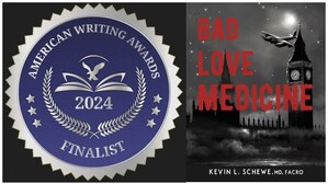 Bad Love Medicine by Kevin Schewe Named Finalist by the American Writing Awards  in the Fiction: Science Fiction Category