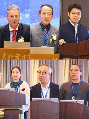 Lingnan University leading the 2024 Academy of International Business Asia Pacific Regional Conference. (First row, from left: Prof Bradley R.  Barnes; Prof Cui Geng; Prof Sebastian Chung Yu-ho. Second row, from left: Prof Xu Lihe, Professor and Associate Dean, Institute of Studies for the Greater Bay Area, Guangdong University of Foreign Studies, China; Prof Lui Tai-lok, Professor of The Education University of Hong Kong, Mr Lie Xiaoming, CEO of Zowoyoo) (PRNewsfoto/Lingnan University)