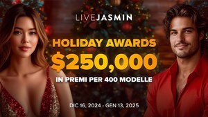 LiveJasmin Lancia la Competizione Annuale con un Montepremi di $250.000 per Celebrare le Migliori Cam Model