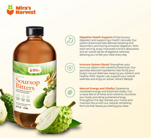 Caribbean Wellness Tradition Goes Global: Mira's Harvest Launches Exotic Soursop Bitters