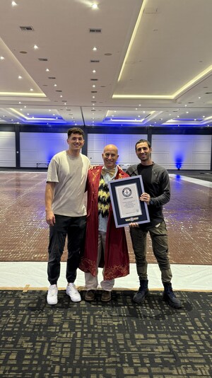 Blue Stripes and Nick DiGiovanni Break Guinness World Record for Largest Chocolate Bar Ever Made