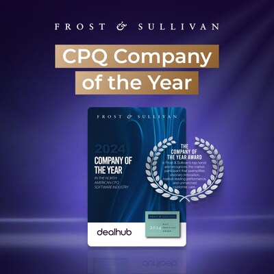 DealHub is announced as the CPQ Company of the Year 2024 by Frost & Sullivan.