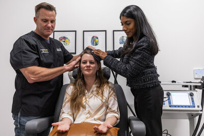 Family Care Center's Chief Medical Officer, Dr. Chuck Weber (left), developed the SBL protocol, a unique approach that delivers high-frequency stimulation to the left side followed by a theta burst pattern to the right, advancing precision in mental health treatment.