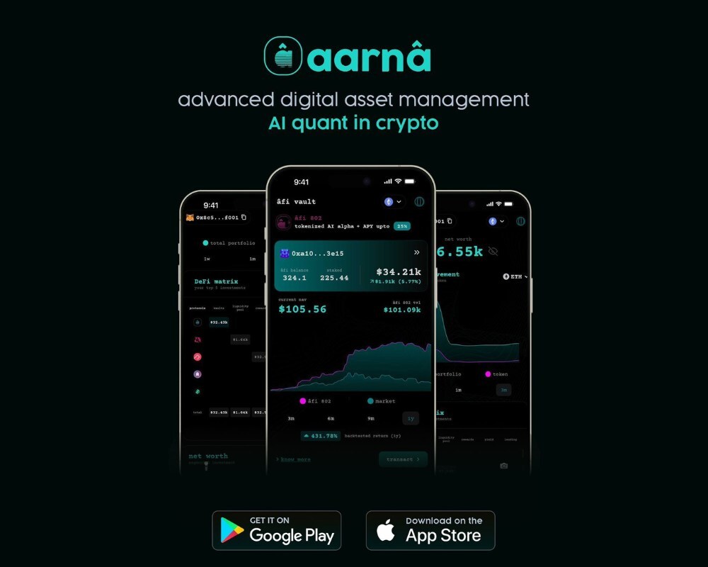 Crypto's first AI quant tokenized product is launched by aarna protocol