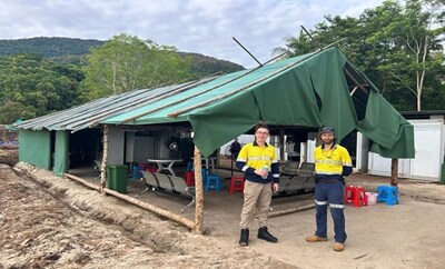 MiningOne geologists, Louis Cohalan (R) and Dylan Price (L) (CNW Group/Adyton Resources Corporation)