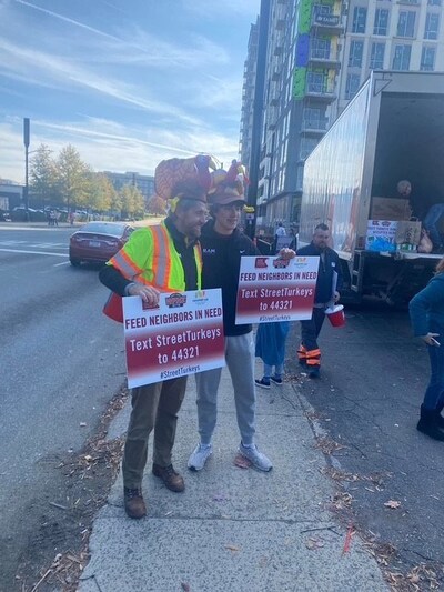 Members of the RAM Pavement team at the Street Turkeys Food Drive