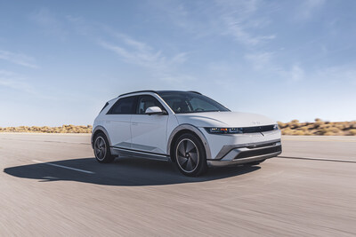 The Hyundai IONIQ 5 is photographed in California City, Calif. on July 15, 2024.