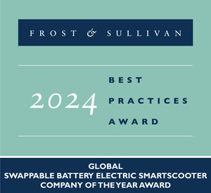 Gogoro Earns Frost & Sullivan's 2024 Global Company of the Year Award for Pioneering Sustainable Urban Mobility with Groundbreaking Battery-swapping Platform and Ecosystem