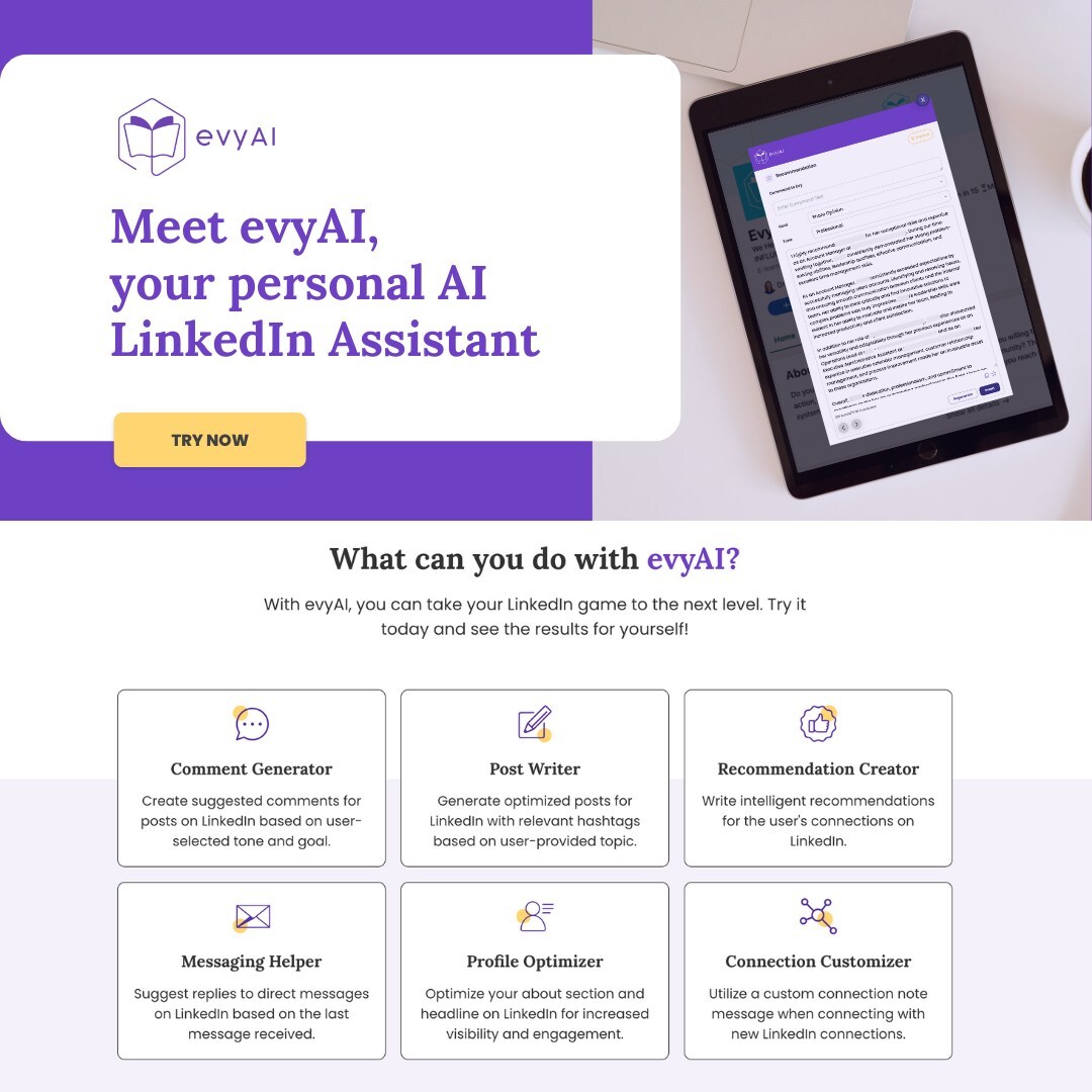 Introducing evyAI Pro: The AI Sales Assistant Revolutionizing LinkedIn Networking