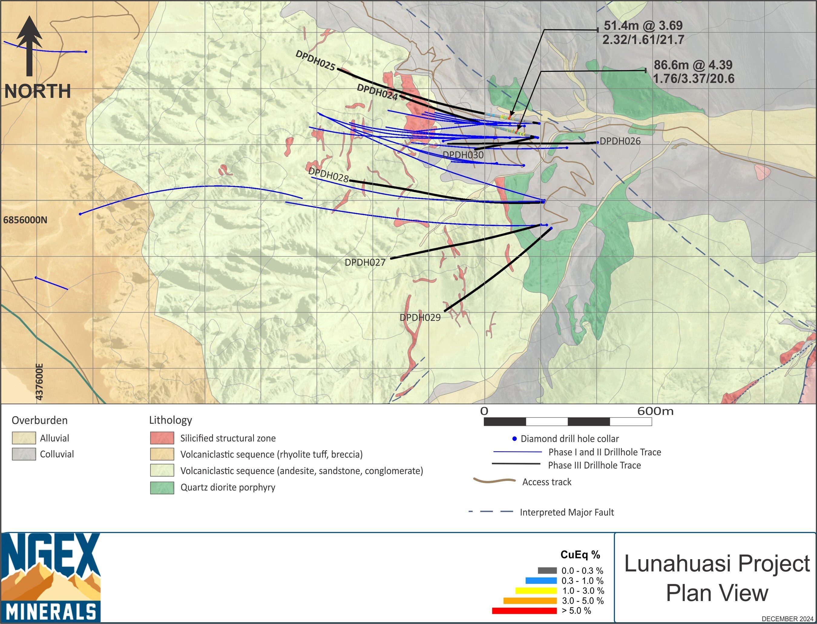 Lunahuasi Geology Drill Plan (CNW Group/NGEx Minerals Ltd.) Lunahuasi Geology Drill Plan (CNW Group/NGEx Minerals Ltd.)