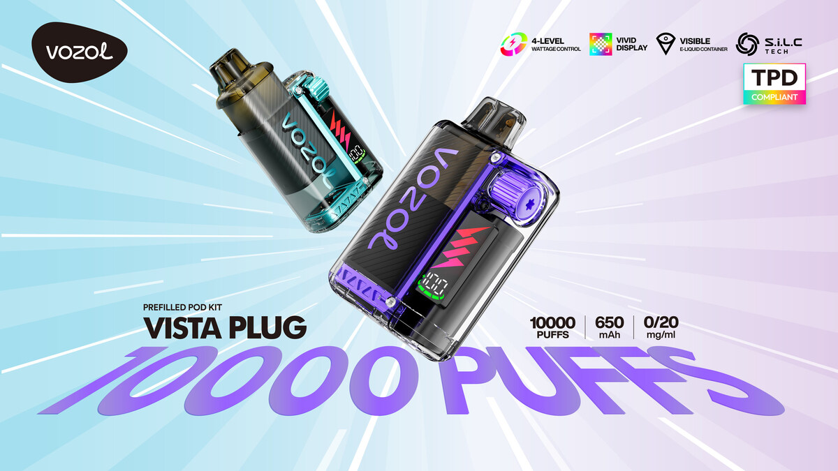 VOZOL bringt erste TPD-konforme 10.000-Zge-Vape auf den Markt ----Die Vista  Plug