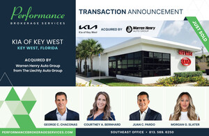 George C. Chaconas of Performance Brokerage Services Advises on the Sale of Kia of Key West in Florida from The Liechty Auto Group to Warren Henry Auto Group