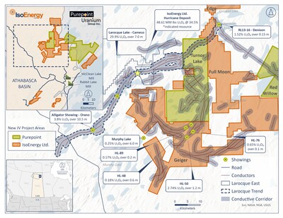 Figure 2: Complimentary and Prospective Ground Covering the Larocque Trend with Strong Discovery Potential (* See Qualified Person Statement below.) (CNW Group/IsoEnergy Ltd.)