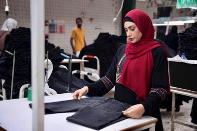 Fatma, a participant of the RISE Program, working at a factory in Egypt. (Source: RISE)