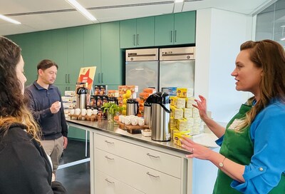 The Grand Opening of Hain Celestial's new Innovation Experience Center featured a ribbon-cutting ceremony and six sensory-focused product demonstrations where attendees experienced the latest innovations from leading brands, including Celestial Seasonings® tea.