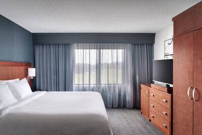 Newly renovated guest room at the Courtyard by Marriott Salisbury, owned by BPR Properties and managed by LBA Hospitality.
