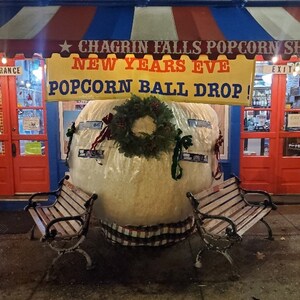 Chagrin Falls Rivals Times Square With New Year's Eve Giant Popcorn Ball Drop