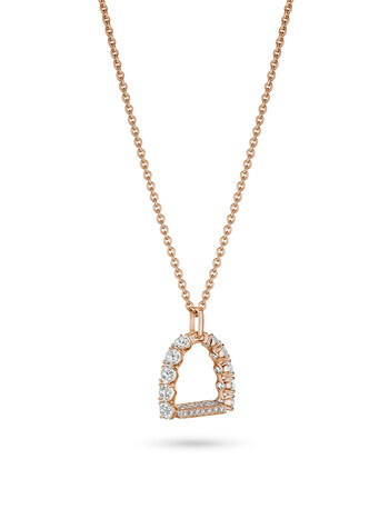 Stirr It Up Pendant by Karina Brez with White Topaz and Diamonds, in 18K Rose Gold