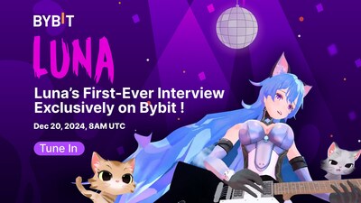 Bybit Lists LUNAI as AI Influencer Luna Makes Her Web3 Livestream Debut (PRNewsfoto/Bybit)