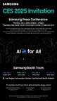 Samsung Press Conference at CES 2025'AI for All: Everyday, Everywhere'