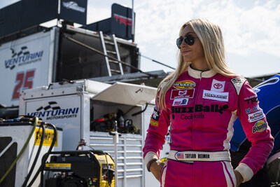 Racecar driver Taylor Reimer perfectly represents the BuzzBallz brand by redefining expectations in the sport