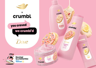 Dove and Crumbl invite you to satisfy your skin's cravings with the launch of the limited-edition Dove x Crumbl collection, available now in-store and online at Walmart.