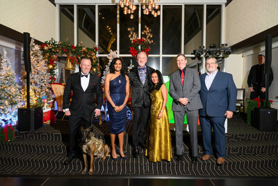 Left to right: Mark Geist, Shadow Warriors Project; Selvi Clark, Tunnel to Towers; Chuck & Aew Dickens, IT Availability; Kevin O'Brien, St Jude; John Edwards, CIA Officers Memorial Foundation