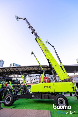 ZT82J, la plataforma elevadora de brazo telescópico más alta del mundo diseñada por Zoomlion (PRNewsfoto/Zoomlion)