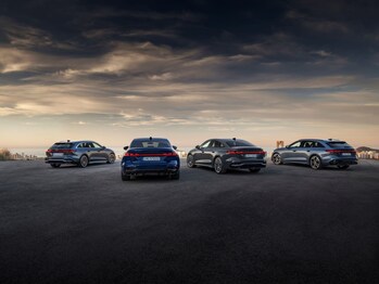 A5 and S5 Full Family of Vehicles with Digital OLED 2.0 technology. Copywrite: Audi AG.