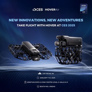 Zero Zero Robotics stellt auf der CES 2025 die Bestseller der HOVERAir X1-Serie vor