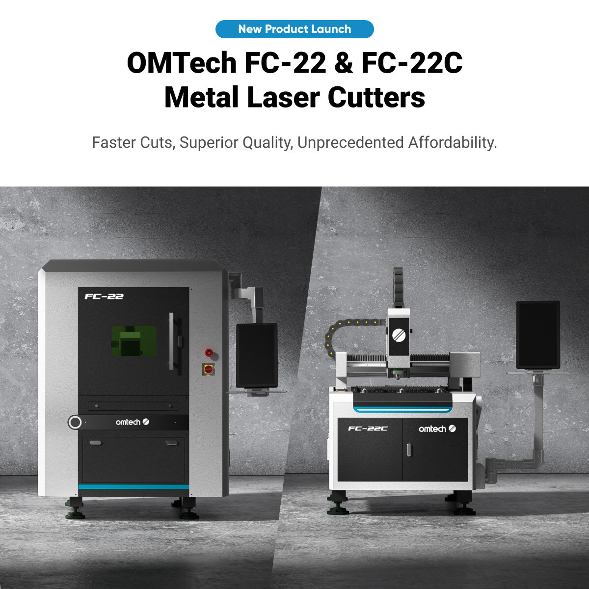 OMTech Launches FC-22 & FC-22C Metal Laser Cutters: A Game-Changing Powerhouse for Small Businesses