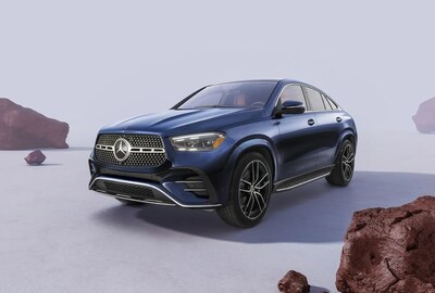 Front quarter view of the 2025 Mercedes-Benz GLE-Class Coupe.