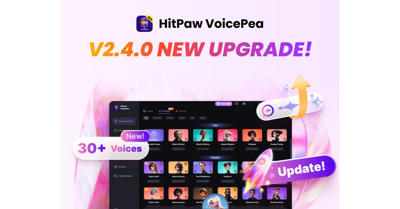 HitPaw VoicePea V2.4.0 Released: 30+ New Voices for Ultimate Fun!