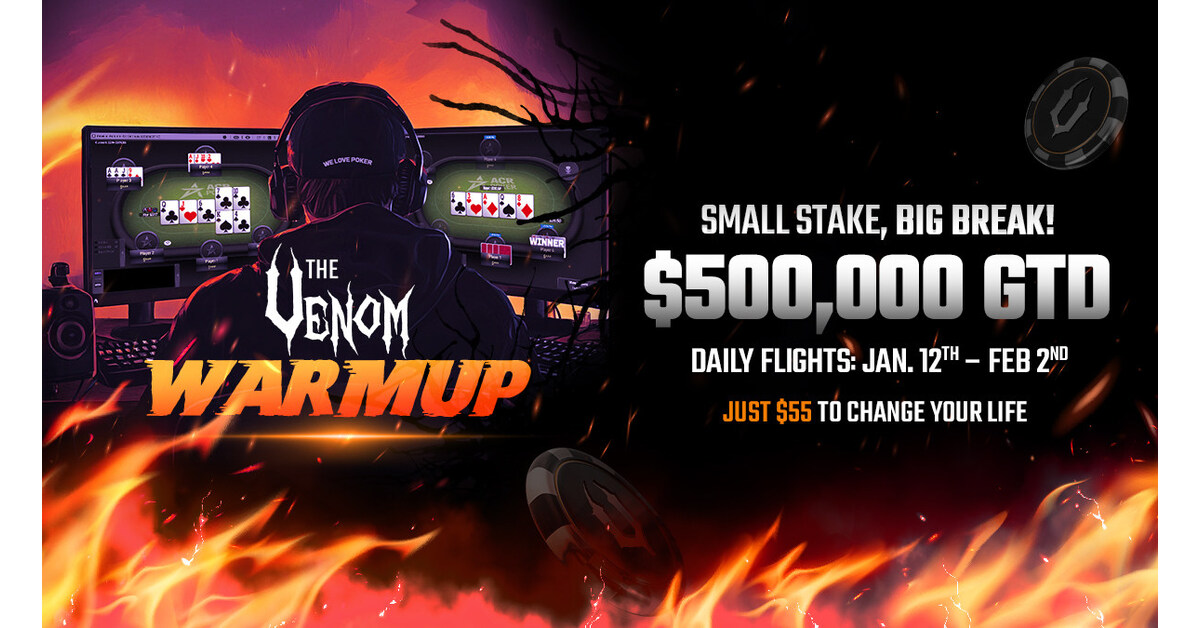 ACR Poker Starts 2025 With The Venom Warmup Leading Into  Million GTD Mystery Bounty Venom Tourneys