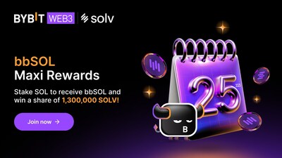 Bybit and SOLV Protocol Team Up for Explosive bbSOL Maxi Rewards (PRNewsfoto/Bybit)